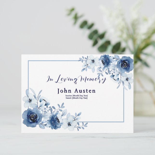 Convites Memorial Invitation (Em pé/Frente)