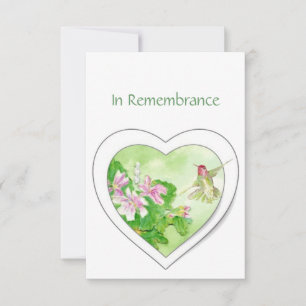 Convites Memorial Invite Watercolor Hummingbird