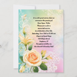 Convites Memorial Lilac rosa Lily e White