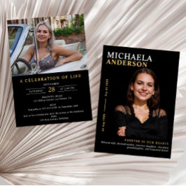 Convites Memorial Moderno / Funeral / Celebração da Vida