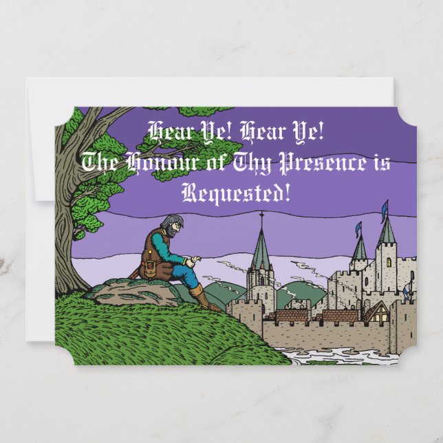 Convites Memórias de Camelot (Frente)