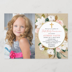 Convites Menina 1ª comunista convidada russa