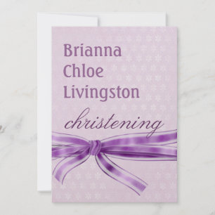 Convites Menina a cristalizar o metálico roxo