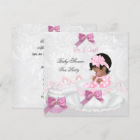 Menina Afro-Americana Churrasco de Bebê Rosa Bebê 