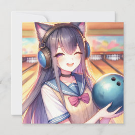 Convites Menina bonito de animação na Festa de aniversário