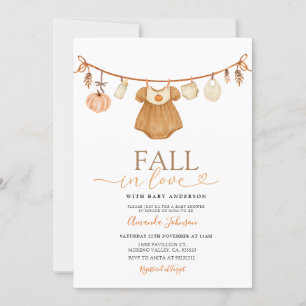 Convites Menina Cai no Amor Roupas de Abóbora Convidam