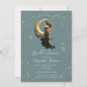 Convites Menina da Lua Celestial Estrelas Brindes de Noiva