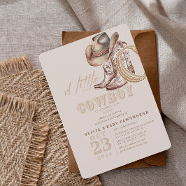 Convites Menina do Cowboy chá Sexo Neutro