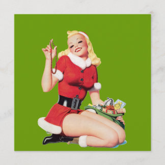 Convites Menina do Pinup do 50 do vintage