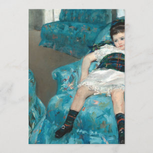 Convites Menina Em Cadeira Azul - Mary Cassatt