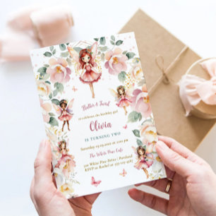 Convites Menina Fada Aniversário Caprichoso Encantado Flora