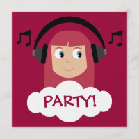 Menina Funky DJ com partido feito sob encomenda