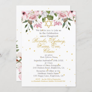 Convites Menina Hebraica, Cerimônia de Nomeação Múltipla