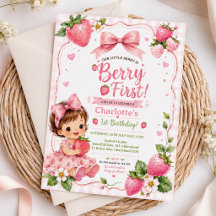 Menina Morango 1º Aniversário Berry First