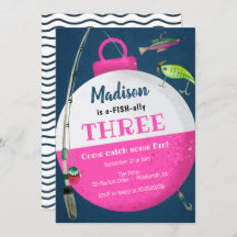 Menina Pescarando O-FISH aliado Aniversário