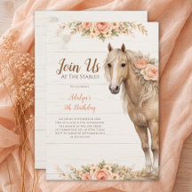 Menina Pêssego Floral Cavalgando 5º Aniversário