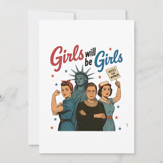 Convites Menina Será Mulher Igualdade Feminista Direitos da (Frente)