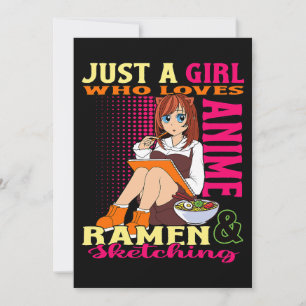 Convites Menina Trendy Anime Bonito Ramen Bowl Ama Anime