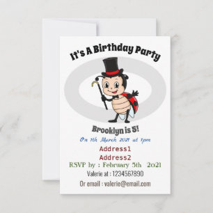 Convites Meninada bonita com chapéu de cima e desenho de g