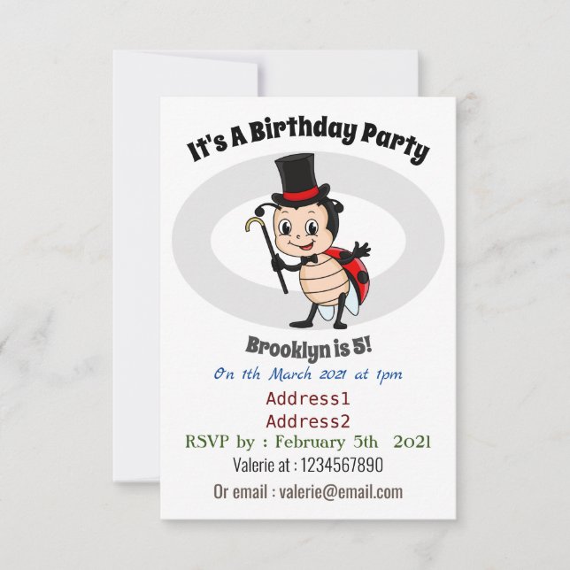 Convites Meninada bonita com chapéu de cima e desenho de gr (Frente)