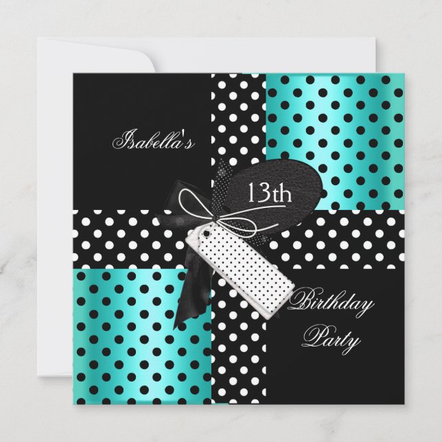 Convites Meninas 13 Festas de aniversário (Frente)