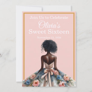 Convites Meninas Afro-Americanas Doce Dezesseis
