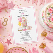 Meninas de 8 anos Bolo de Aniversário Floral e Bal