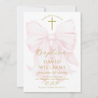 Meninas de Arco Rosa Blush Baptism Digital Elegant
