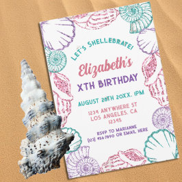 Convites Meninas de Conchas Aniversário