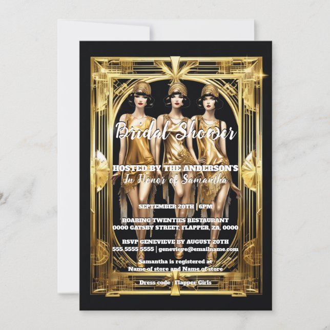 Convites Meninas de Flapper falam facilmente os gatss de ex (Frente)