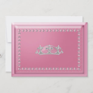 Convites Meninas Diamantes Rosa e Festa de aniversário de