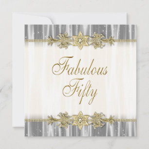 Convites Meninas Douradas e Elegantes 50ª Festa de aniversá