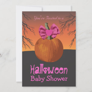 Convites Meninas Halloween Bebê Shower Invasores