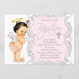 Convites Meninas Pequeno Anjo Batismo Batizado