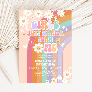 Convites Meninas Querem Apenas Comemorar o Primeiro Anivers
