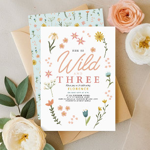 Convites Meninas Selvagens e Livres Boho Flor Silvestre 3º