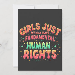 Convites Meninas só querem ter igualdade humana fundamental