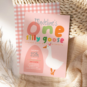 Convites Meninas Um Bobo Goose Summer Kids Primeiro Anivers