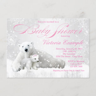 Convites Meninas Winter Wonderland Baby Shower Invtions