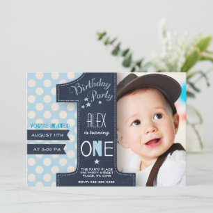 Convites Menino aniversariante quadro-negro Um Primeiro