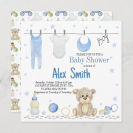 Convites Menino aquarela