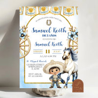 Menino Azul Marinho Charro e Cavalo Presentacion d