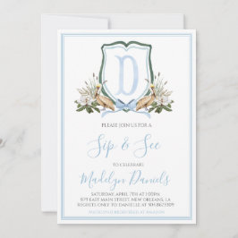 Convites Menino Azul Preppy Southern Pelican Sip & See