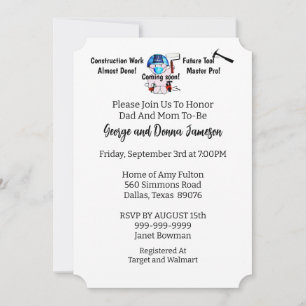 Convites Menino Bebê Carpinteiro 