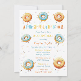 Convites Menino Bebê Com Glacê Comestível de Donuts