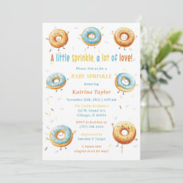 Convites Menino Bebê Com Glacê Comestível de Donuts