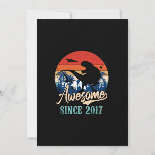 Convites Menino de 6 anos Incrível 2017 6 Birthday Dinosaur