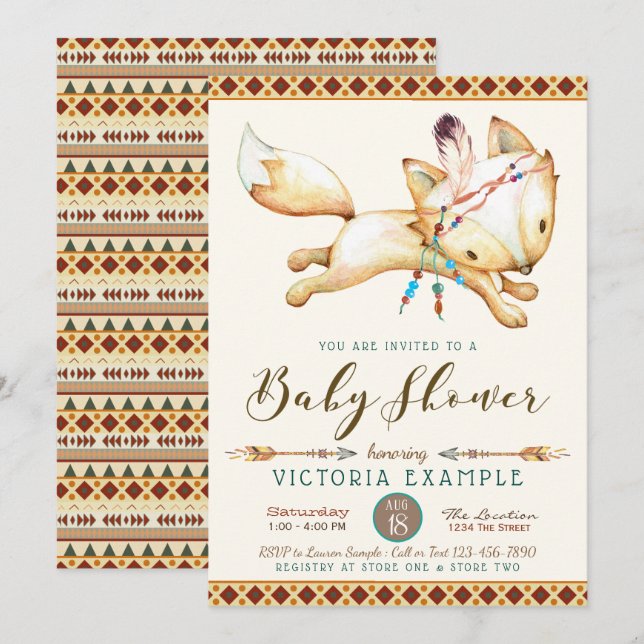 Convites Menino Fox Bebê Invasores (Frente/Verso)