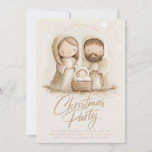 Convites Menino Jesus Maria José Religioso Natal