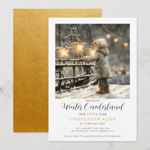 Convites Menino no Winter ONEderland 1º Aniversário 